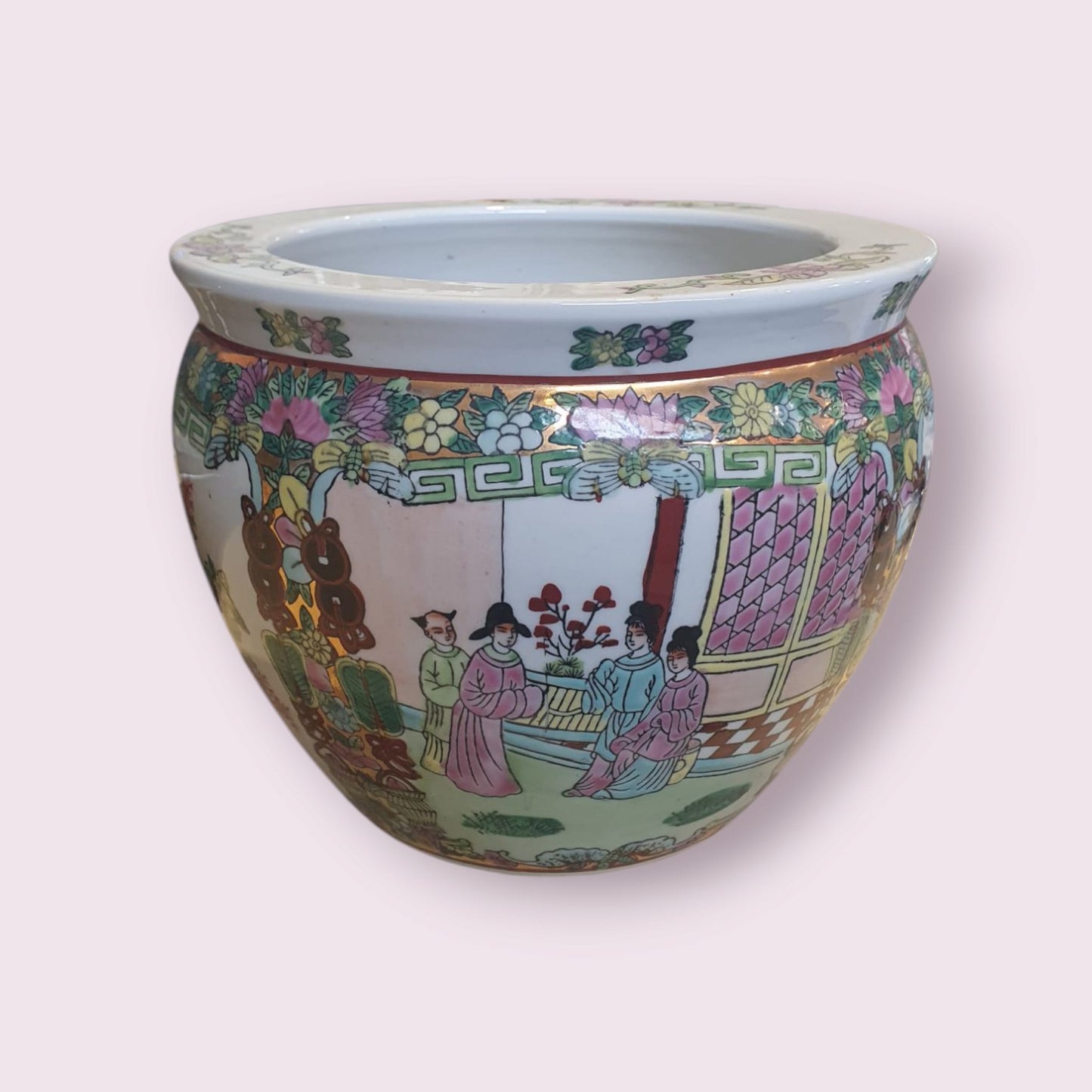 Goldfischbecken Blumentopf China Vintage Keramik