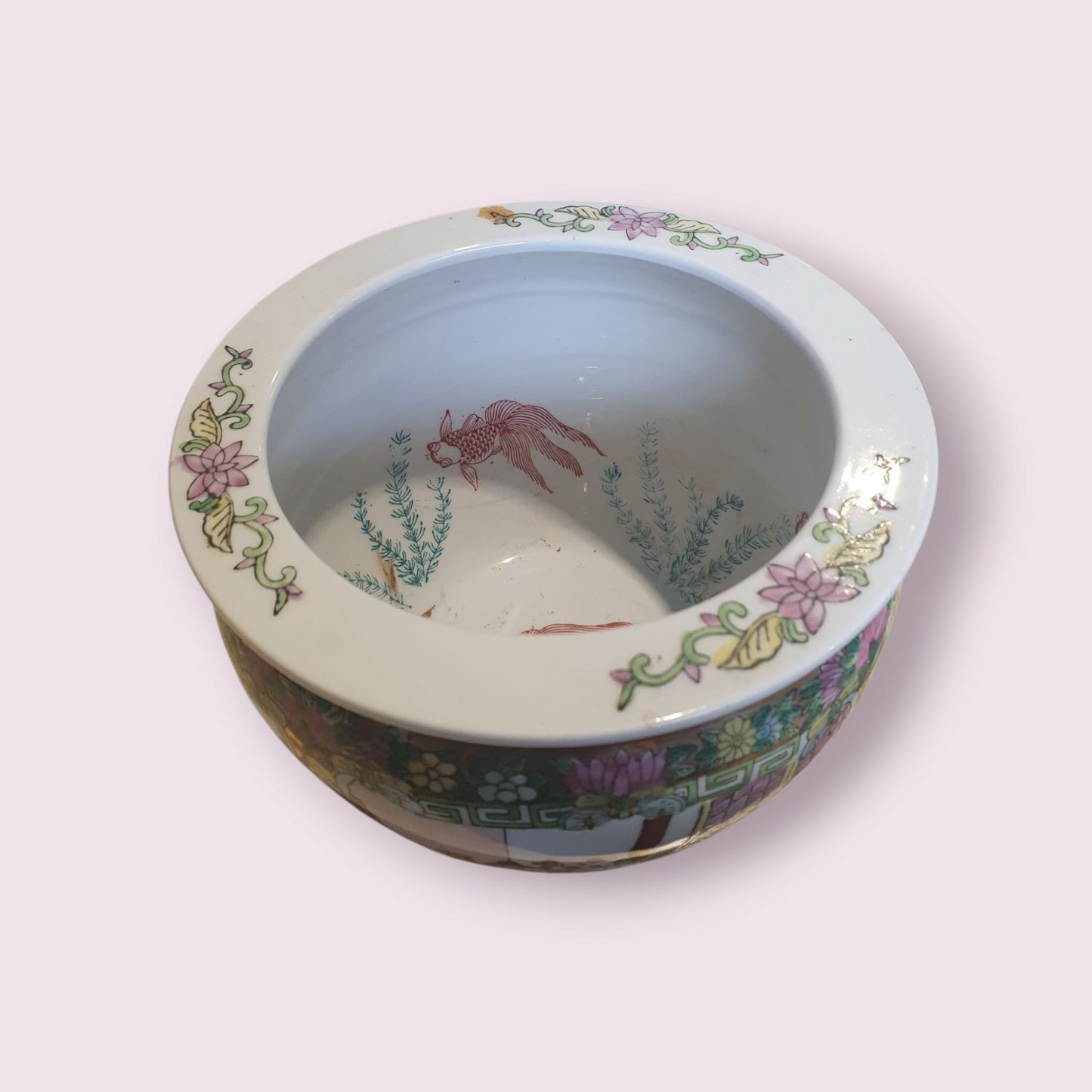 Goldfischbecken Blumentopf China Vintage Keramik