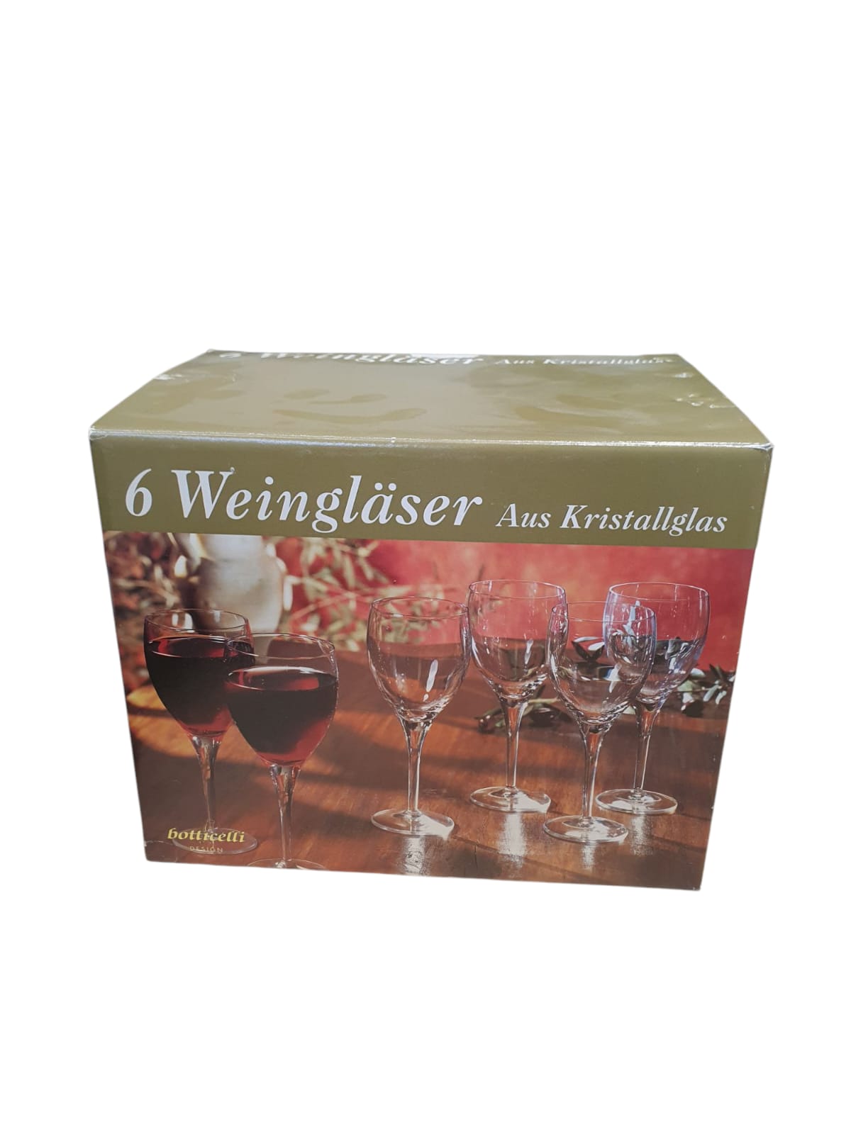 Weingläser aus Kristalglas botticelli DESIGN, Set = 6 Gläser