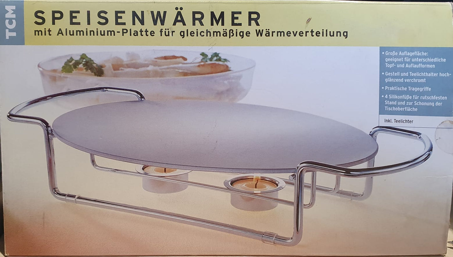 Speisenwärmer mit Aluminium-Platte für gleichmässige Wärmeverteilung