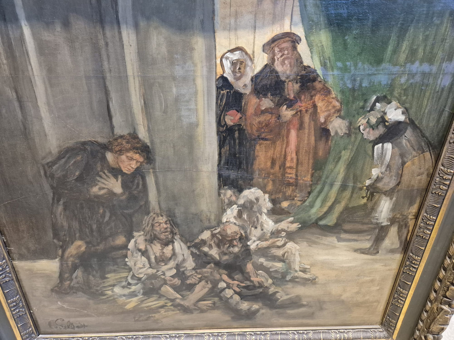 Ölgemälde auf Holz, Maler unbekannt, ca. 92x100cm