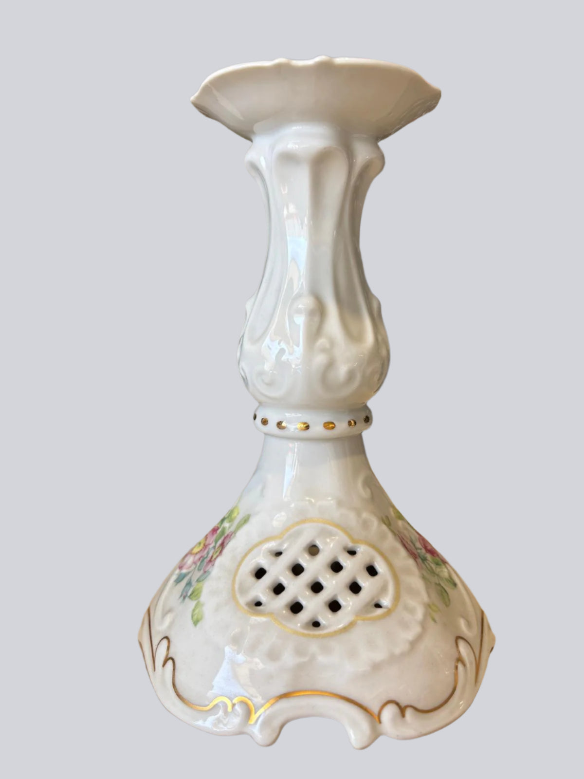 Porzellan Pirkenhammer Set Kerzenständer ca. 19cm hoch