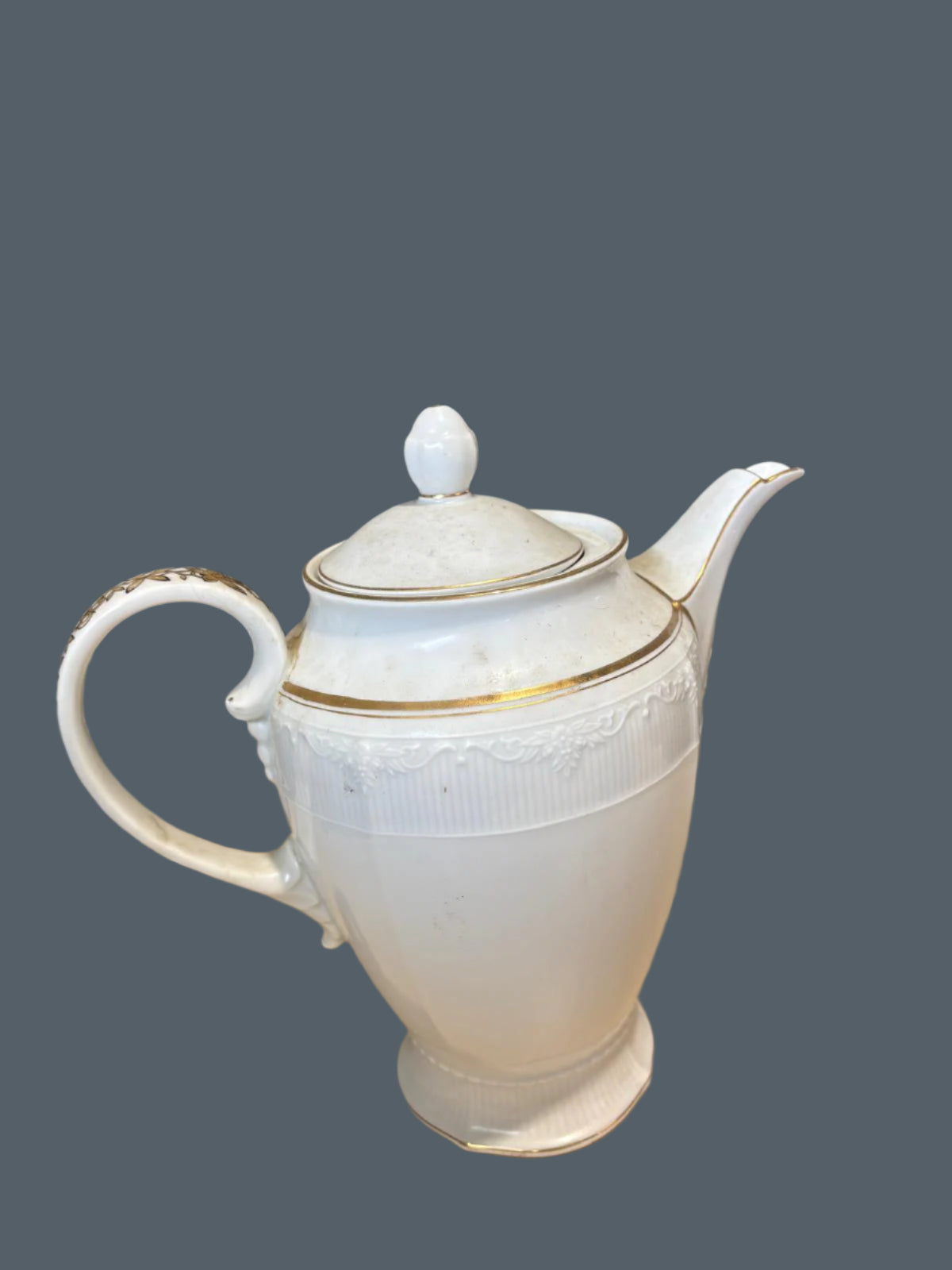 Weiße Porzellan Kaffeekanne ca. 22 cm