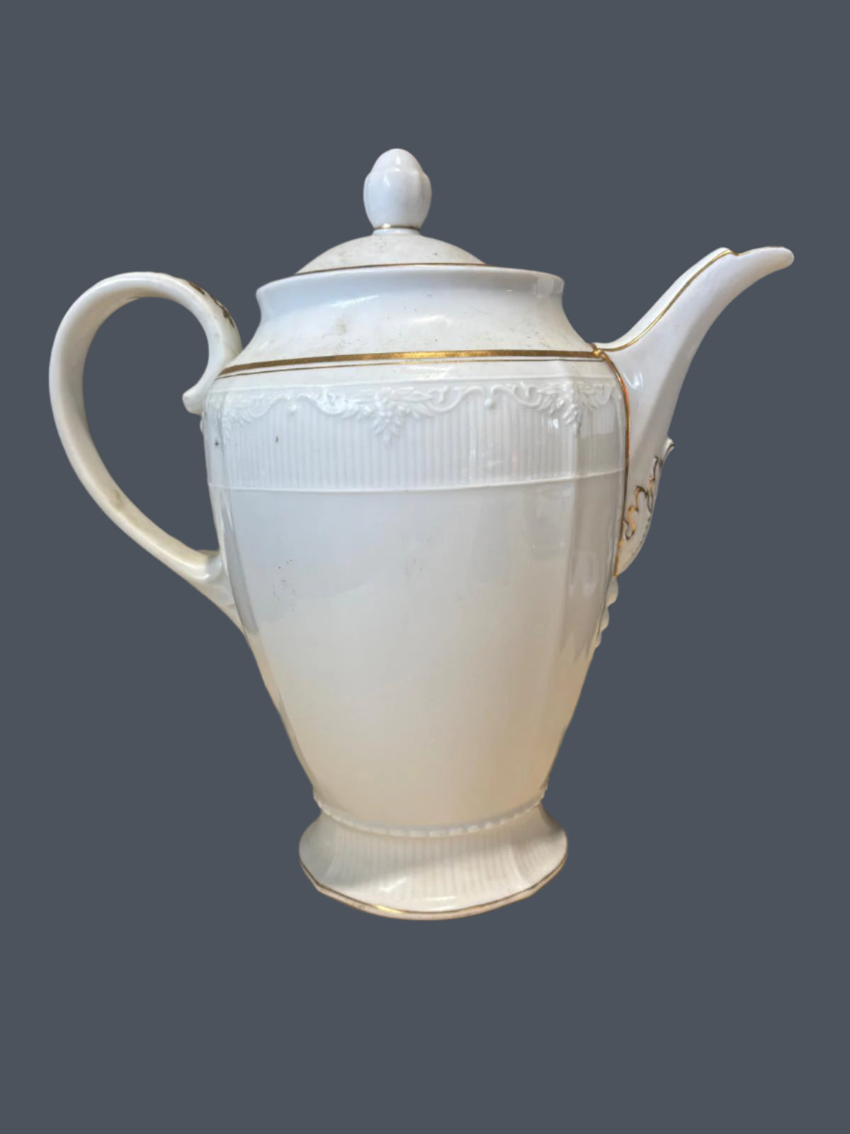 Weiße Porzellan Kaffeekanne ca. 22 cm