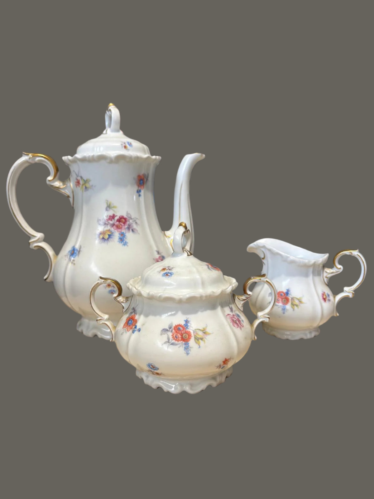 Porzellan Tee Set mit Blumenmuster