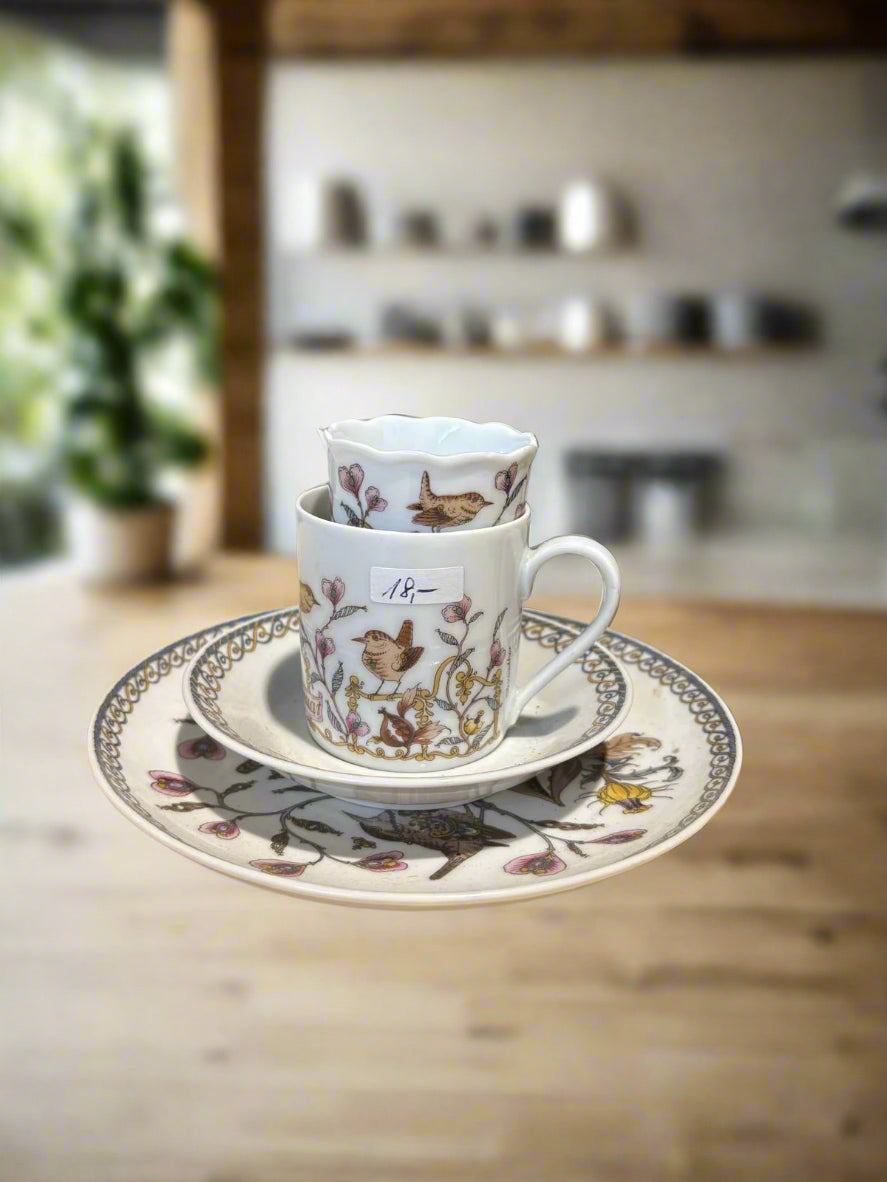 Kaffeeservice mit Vogeldesign
