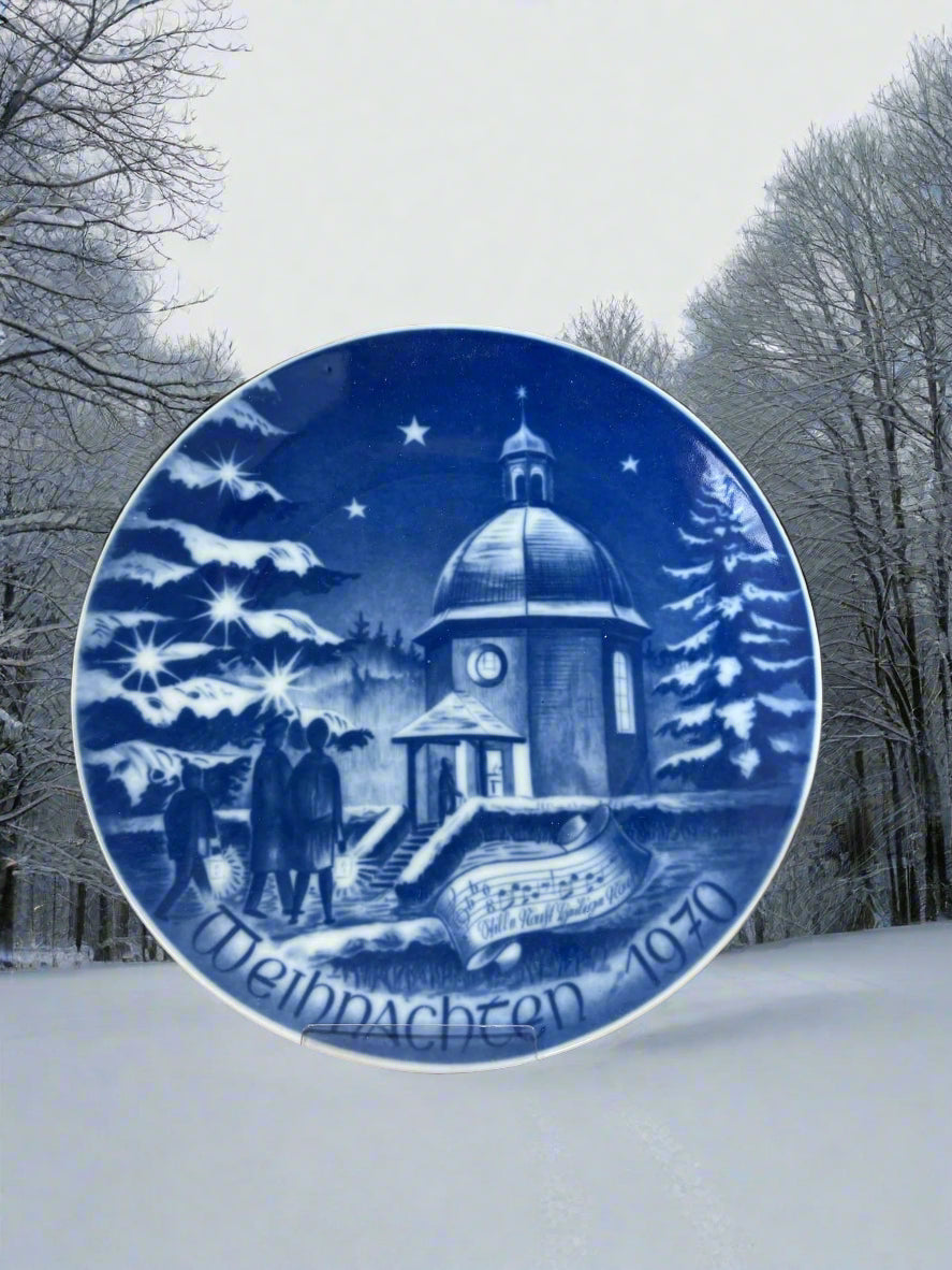 Porzellanteller Weihnachten 1970 ca. 20 cm
