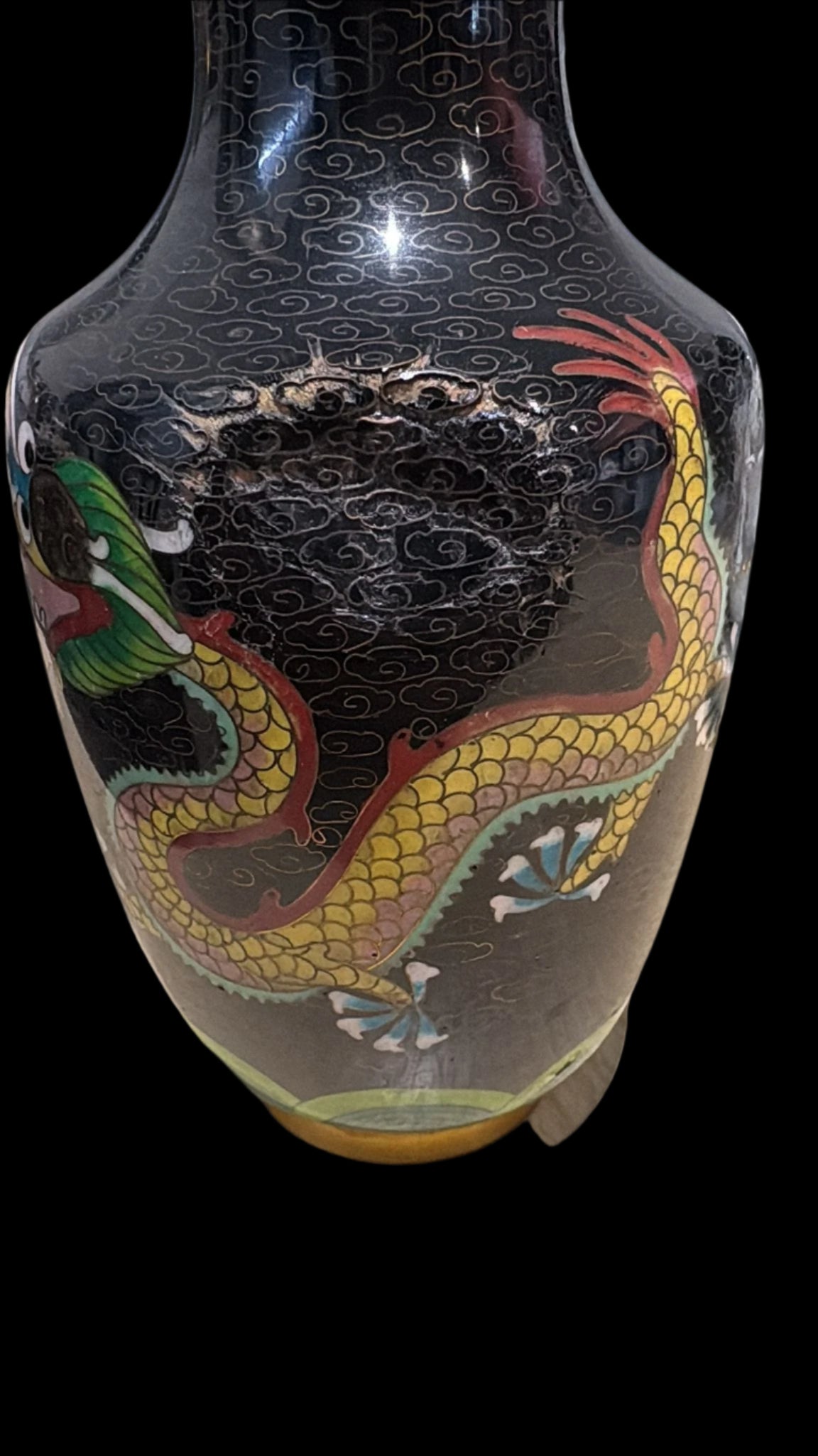 Chinesische Drachen Vase ca. 17cm