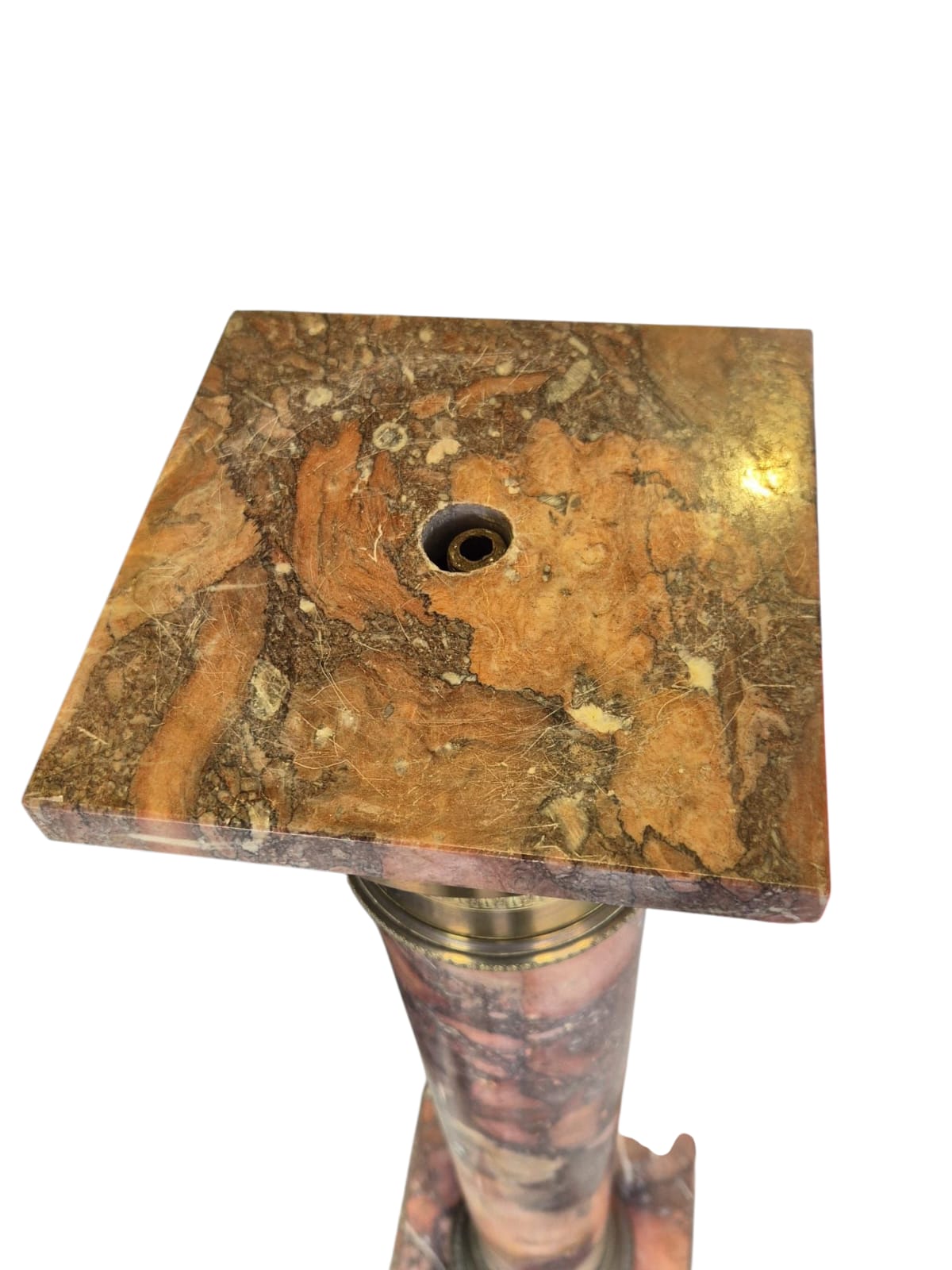 Marmorsäule mit Bronze, Vintage. Höhe 115cm
