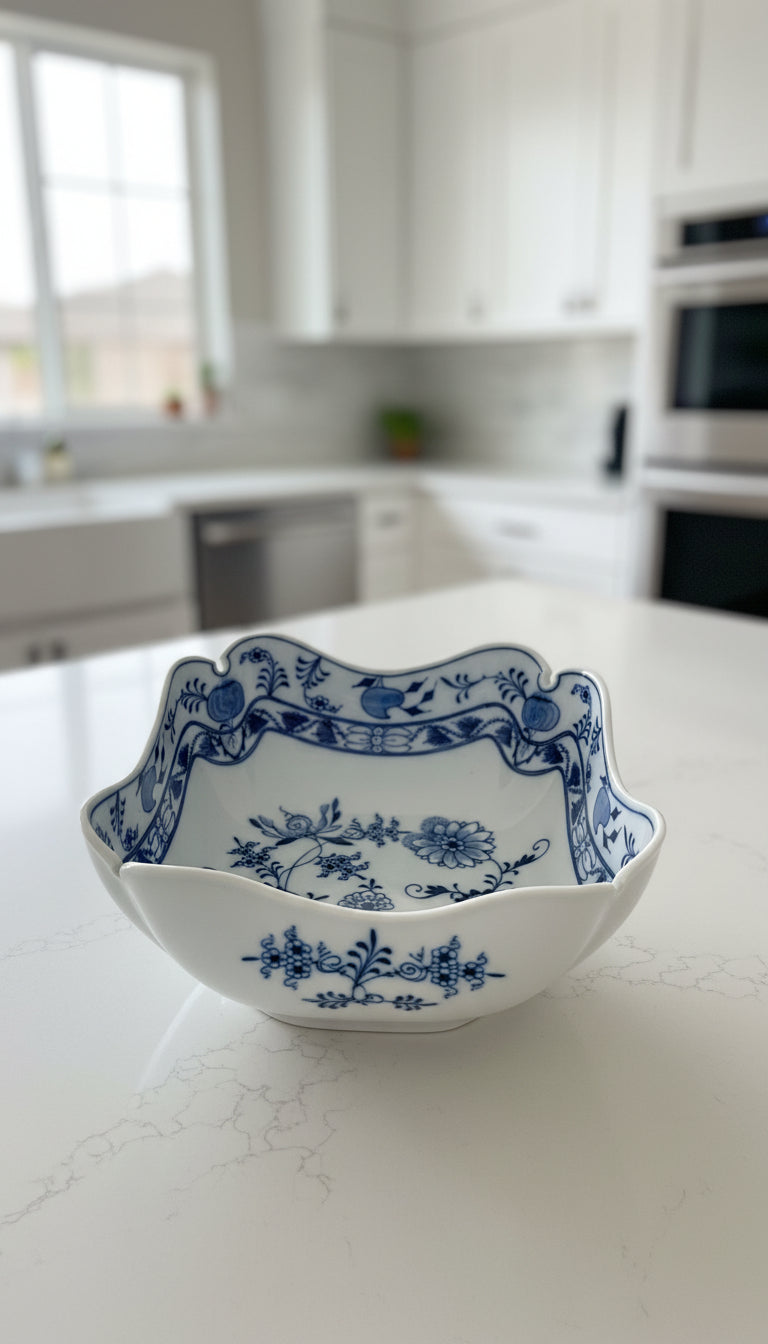 Porzellan Schüssel Zwiebelmuster Deko