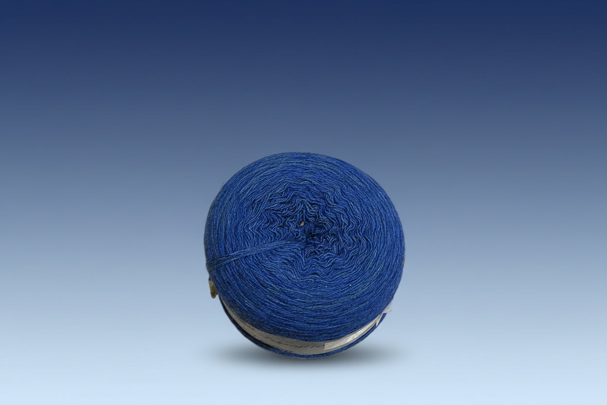 3-Fädiges Garn ,, blaue Welle".