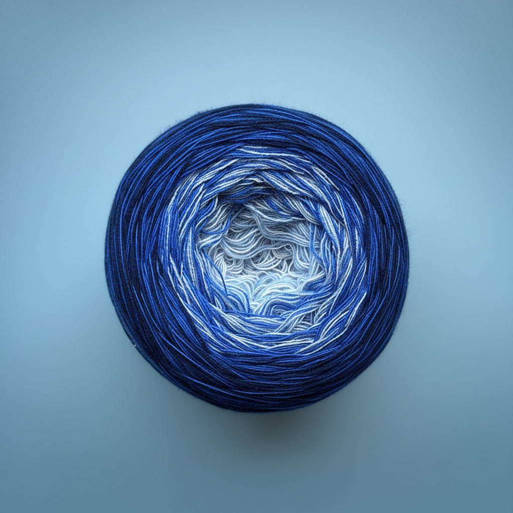 3-Fädiges Garn ,, Schattenblau"