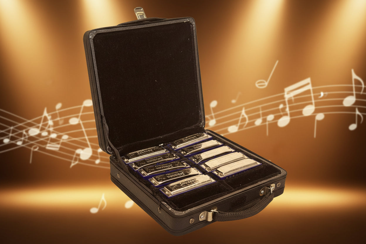 10-er Set Mundharmonikas der Marke Johnson