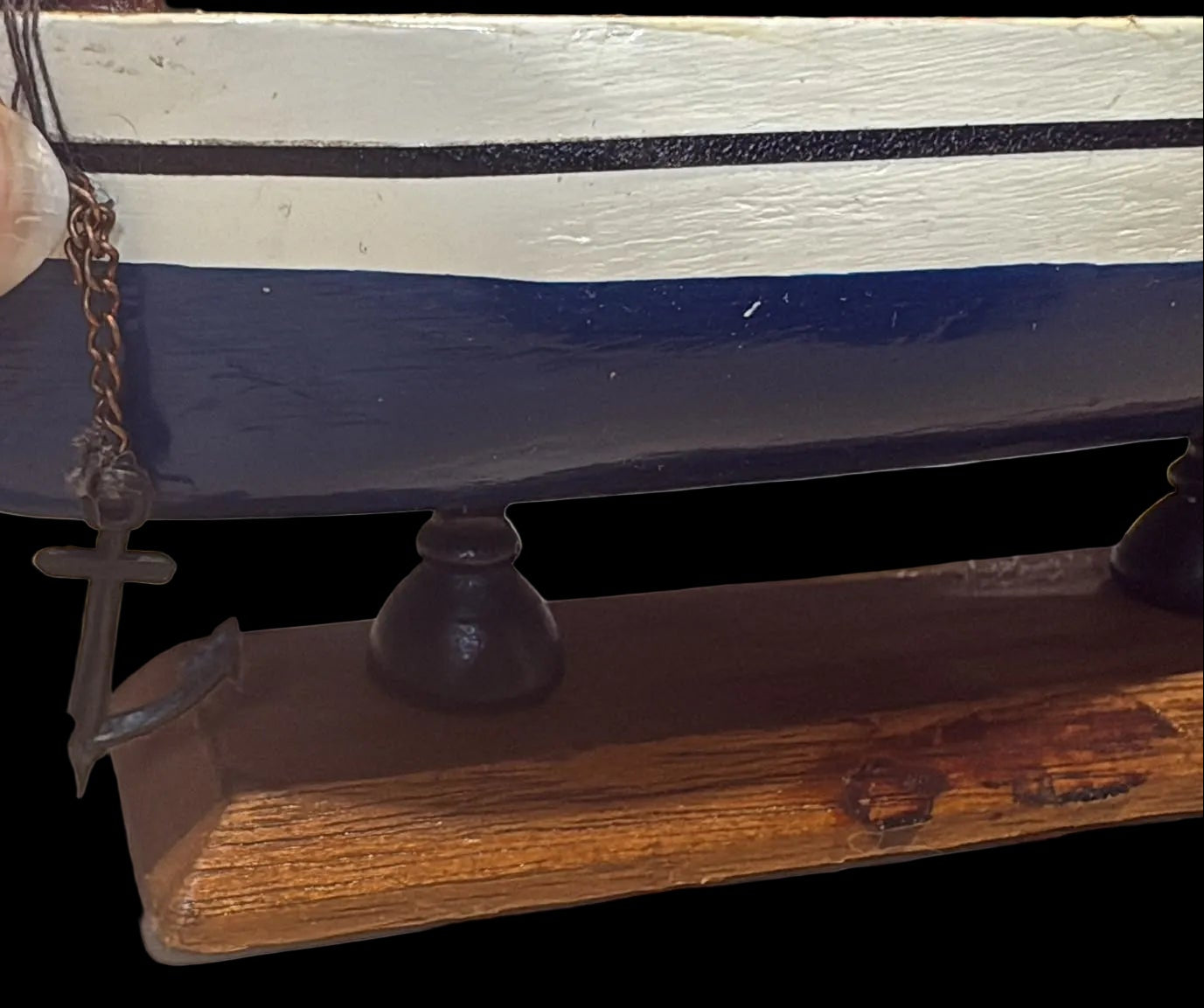 Holzsegelboot ca. 22 cm hoch