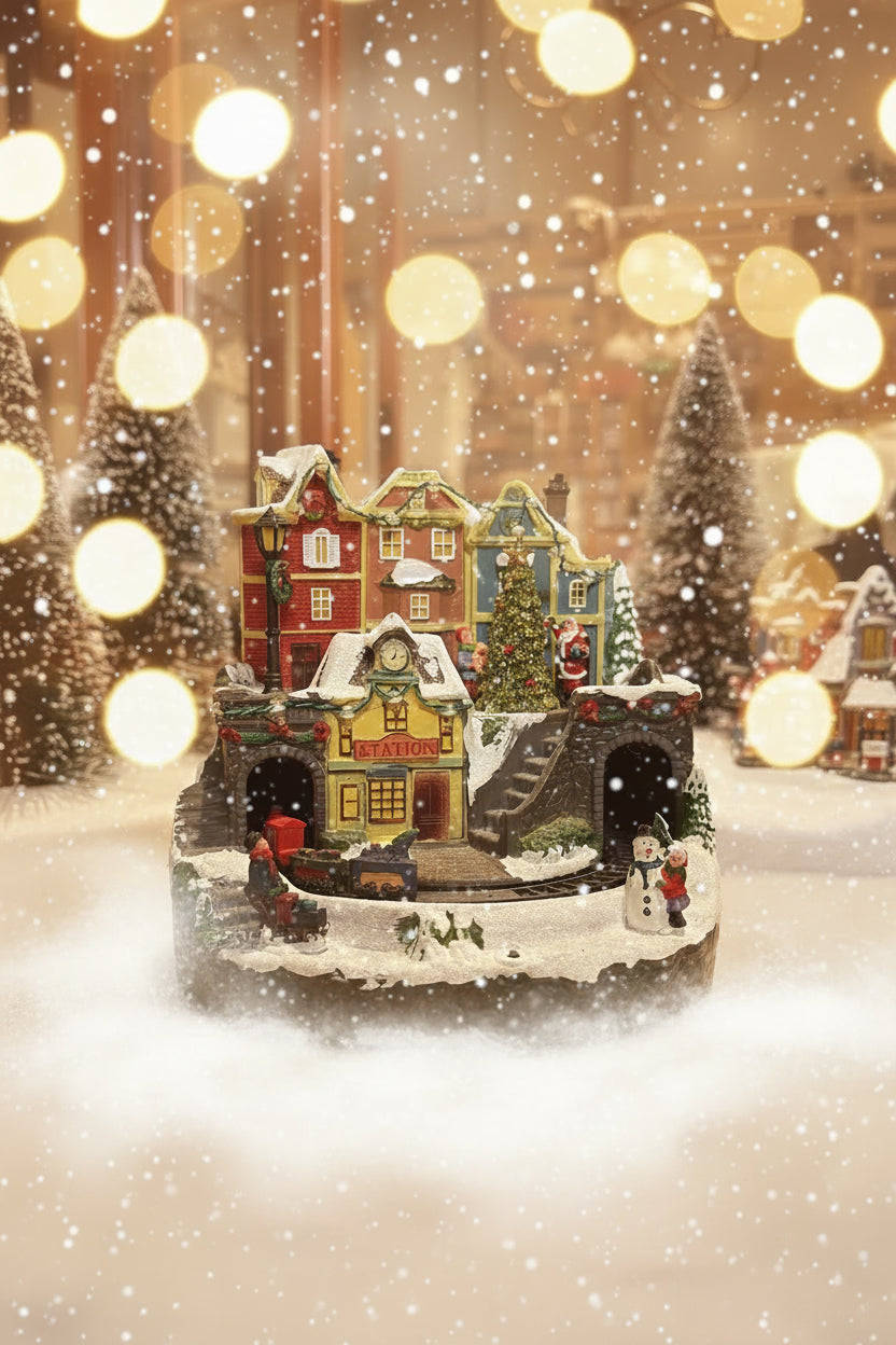 Weihnachtsdorf mit Zug & Musik