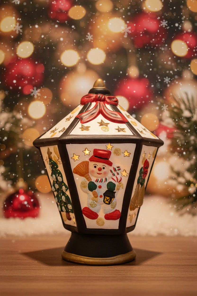 Windlicht Laterne mit Weihnachts Muster