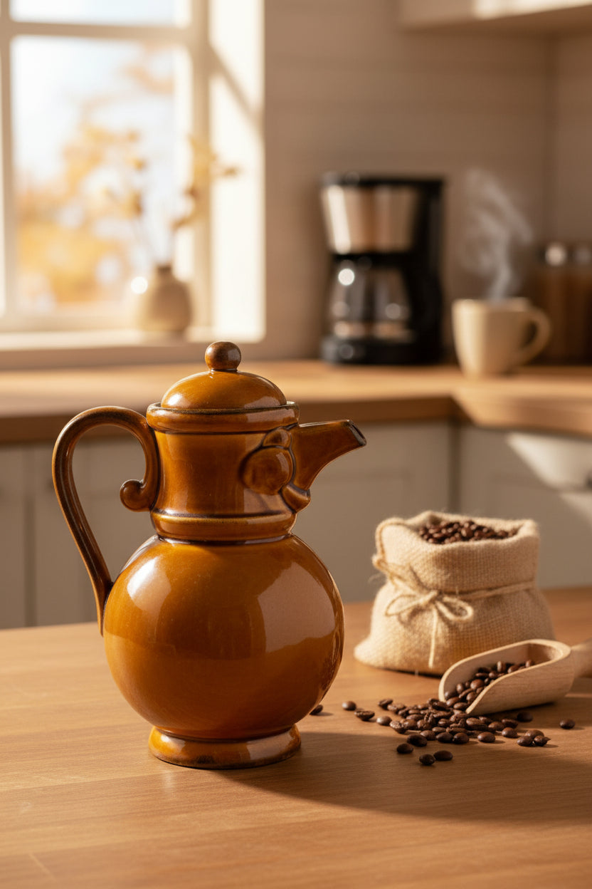 Lachende Kaisers Kaffeekanne