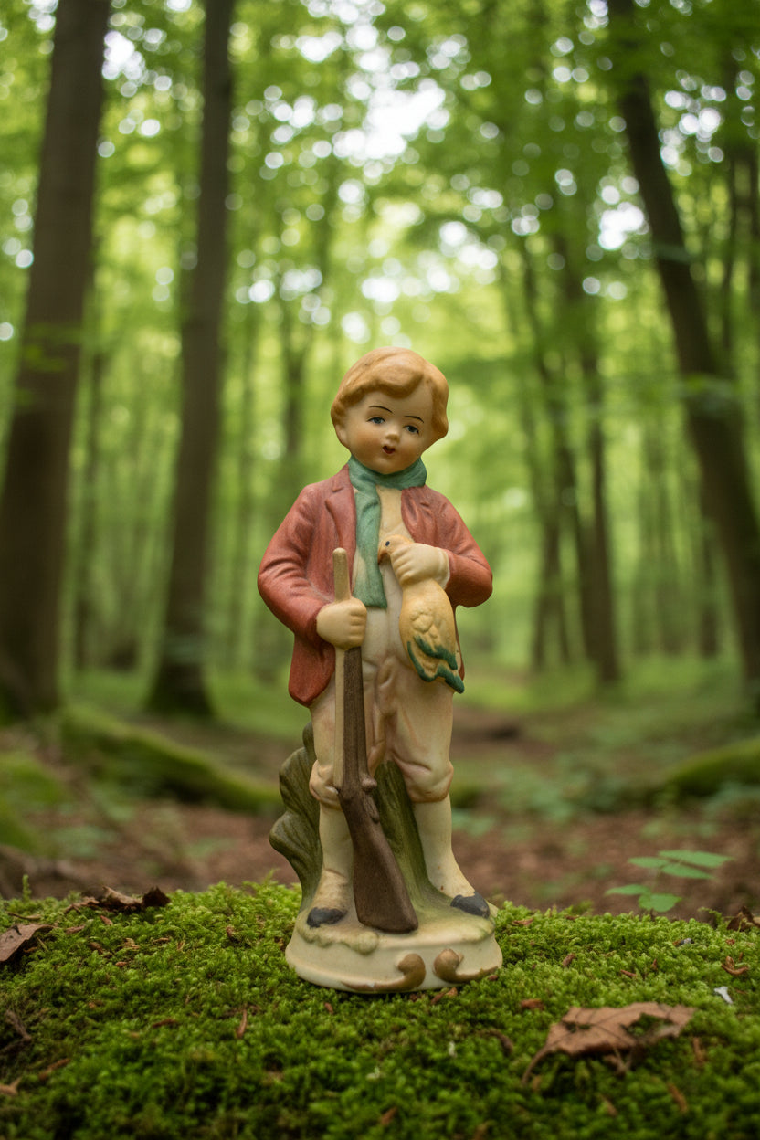 Porzellan Figur Jäger ca. 14 cm hoch