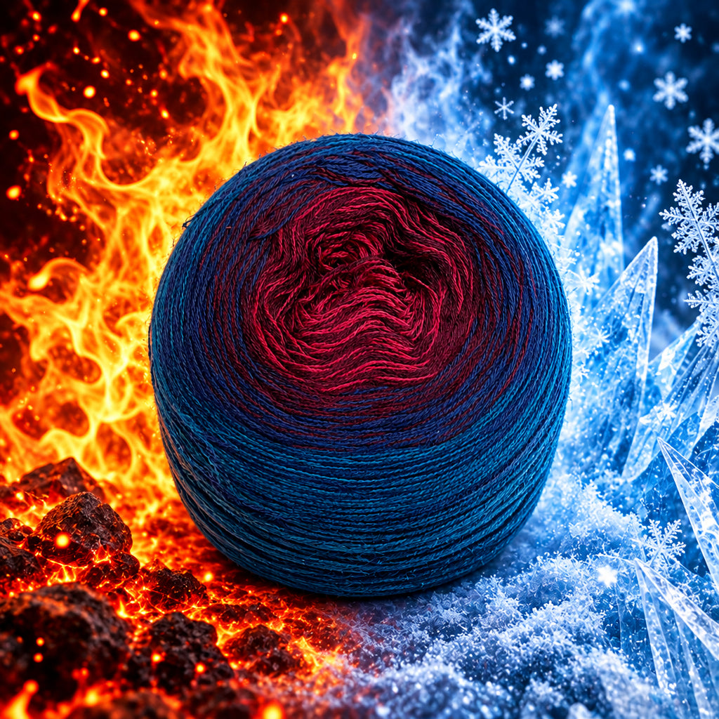 3-Fädiges Garn ,, Fire and Ice"