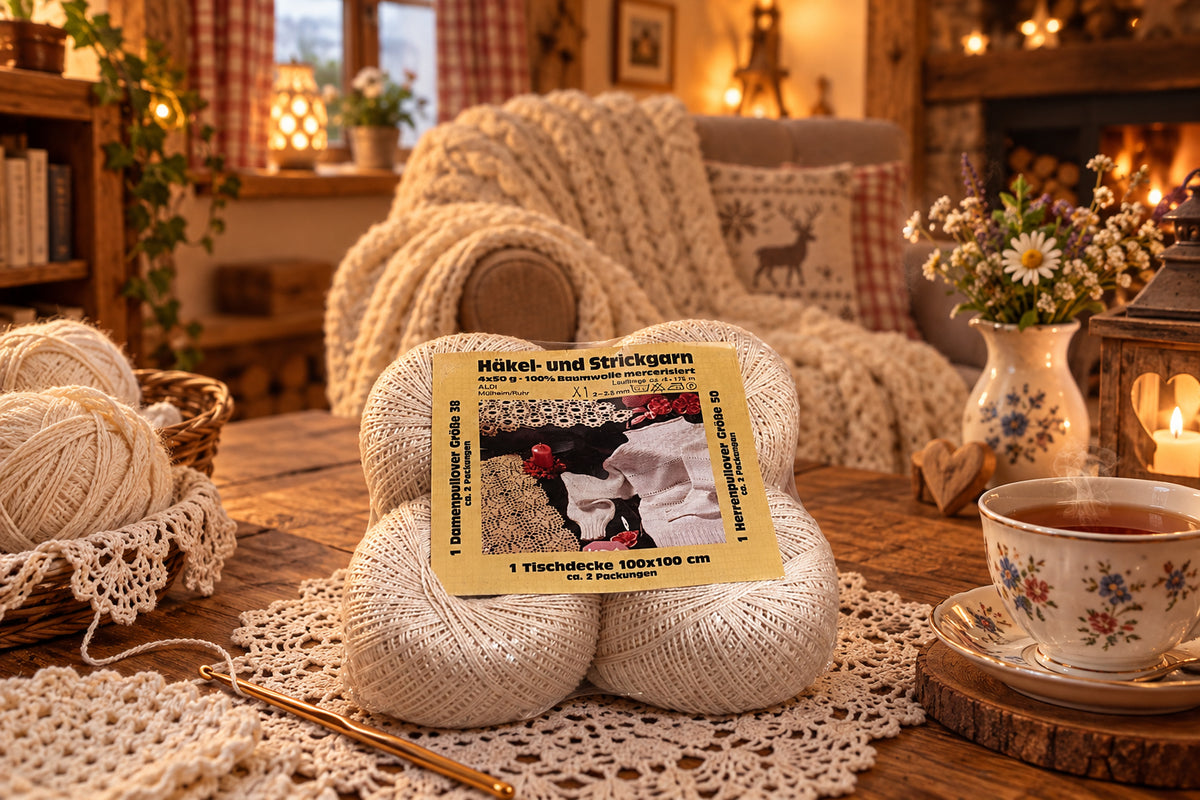 Häkel- und Strickgarn 4er-Paket