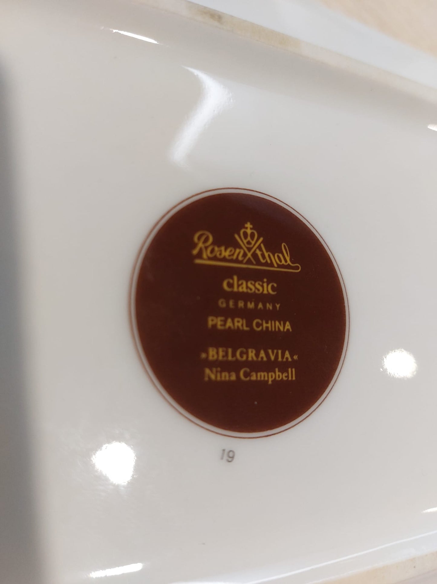 Rosenthal Classic Pearl China Belgravia Nina Campbell Schale