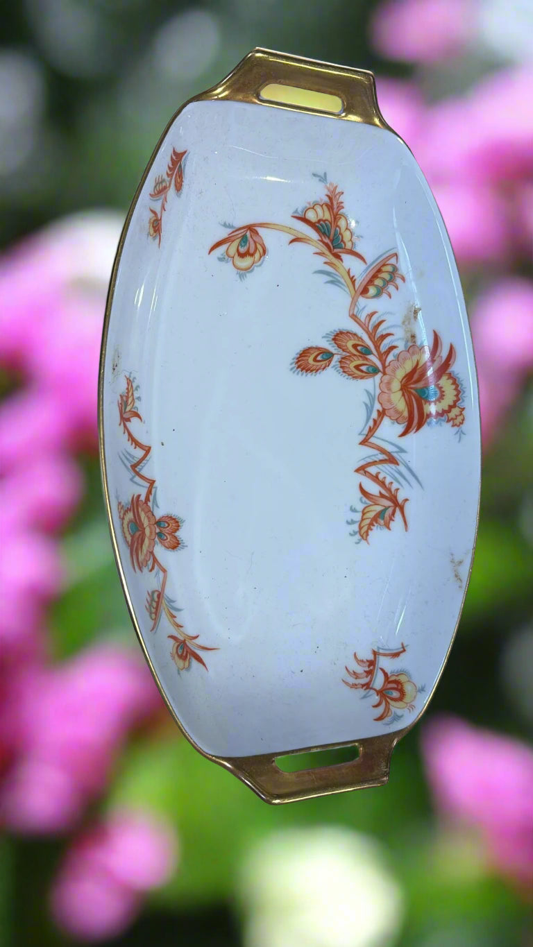 Porzellan Set bestehend aus einem Blumen Teller, Schale, Schüssel und 6 kleinen Tellerchen