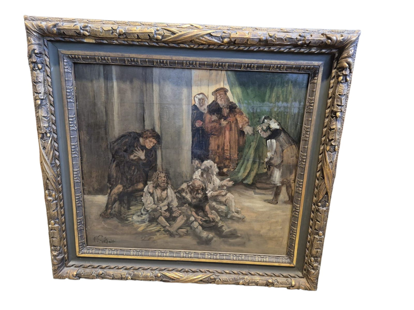 Ölgemälde auf Holz, Maler unbekannt, ca. 92x100cm