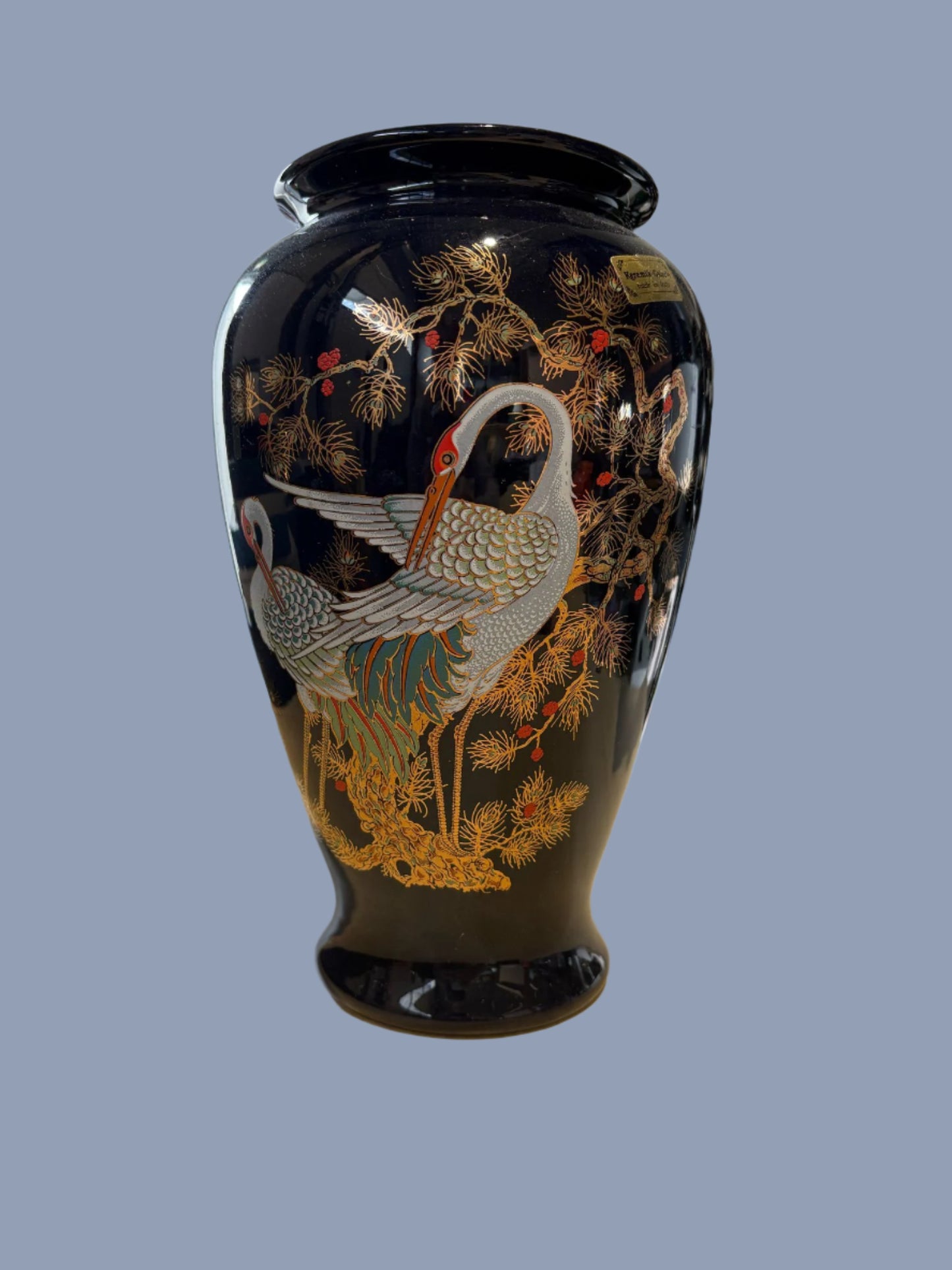 Keramik Kranich Vase ca. 27 cm