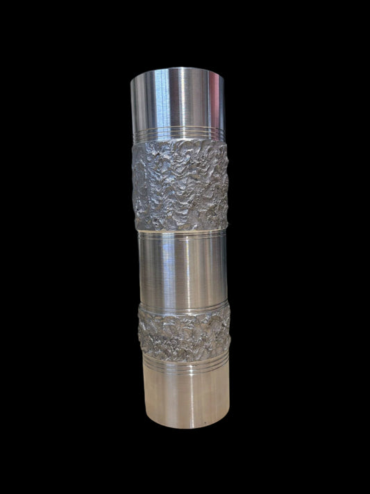 Brutalistische-Edelstahl Vase