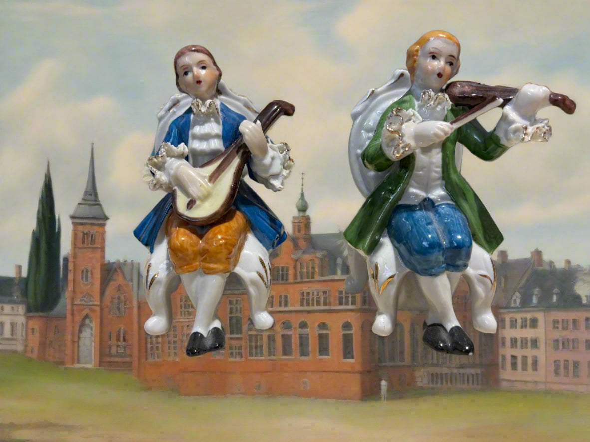 Porzellan Set Musiker ca. 10 cm hoch