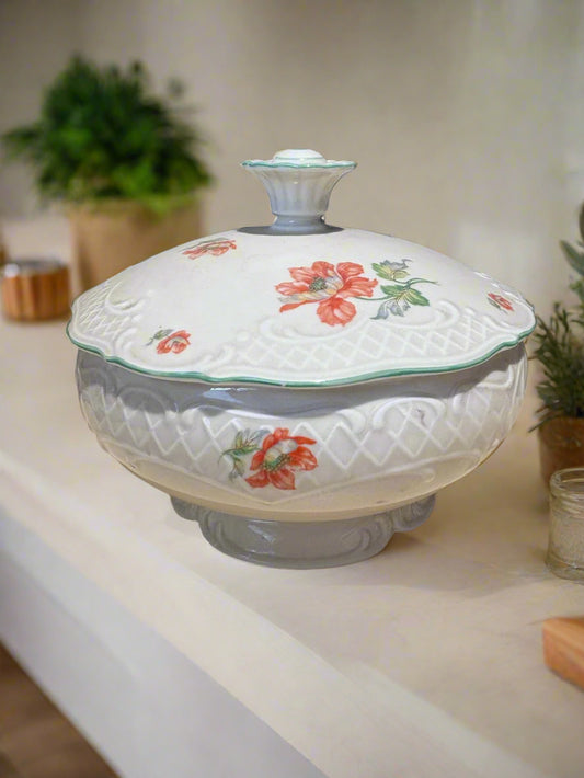 Porzellan Schüssel mit Blumendesign ca. 10 cm