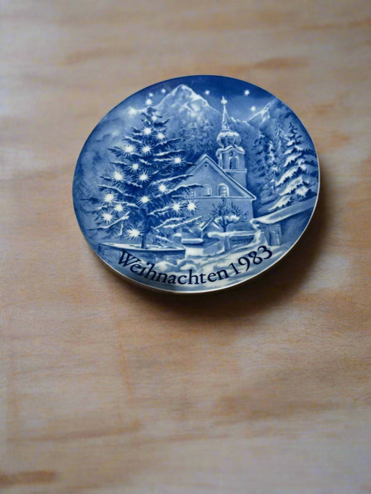 Wandteller " Weihnachten 1983" ca. 20 cm