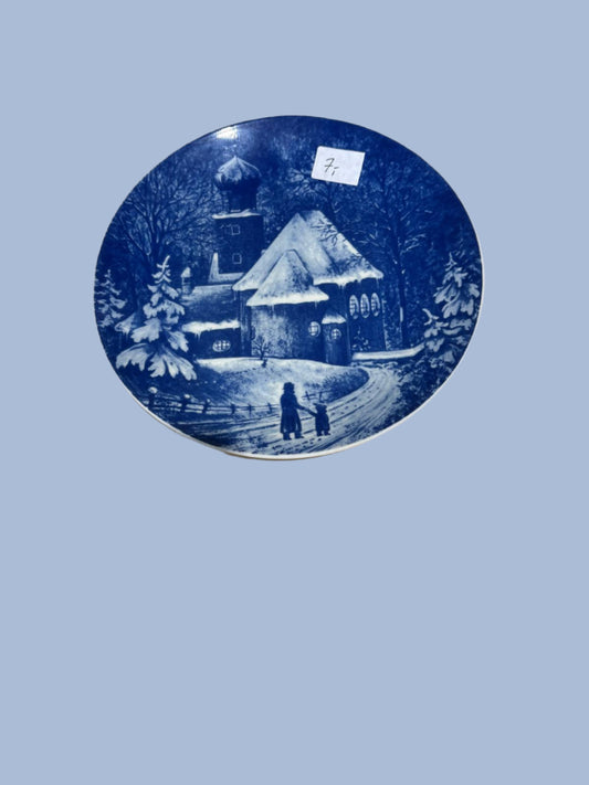 Wandteller " Kirche von Kochel am See" ca. 20 cm