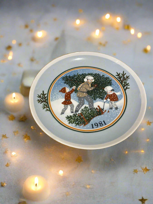 Weihnachts-Wandteller 1981 ca. 20 cm