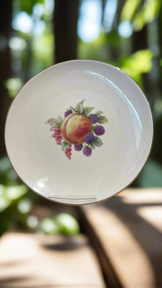 Porzellan Teller mit Frucht ca. 17cm