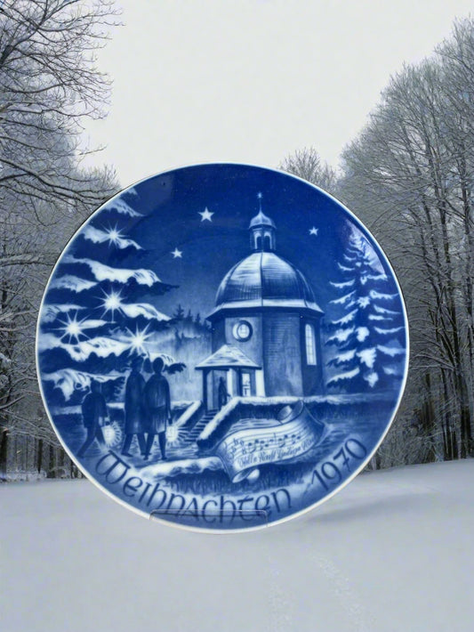 Porzellanteller Weihnachten 1970 ca. 20 cm