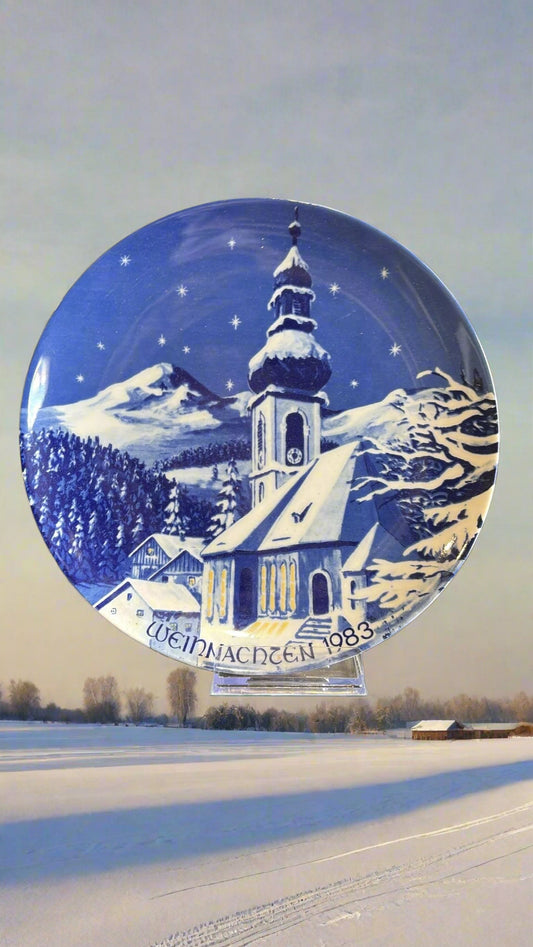 Porzellanteller Weihnachten 1983 ca. 20cm
