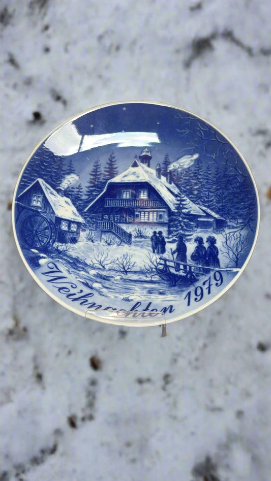 Porzellanteller Weihnachten 1979 ca. 20 cm