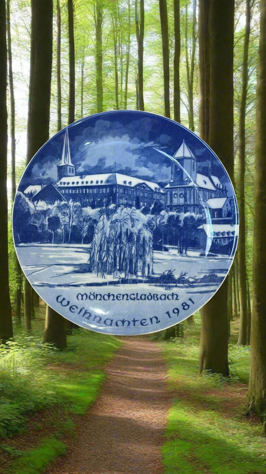Porzellanteller Weihnachten Mönchengladbach 1981 ca. 20 cm