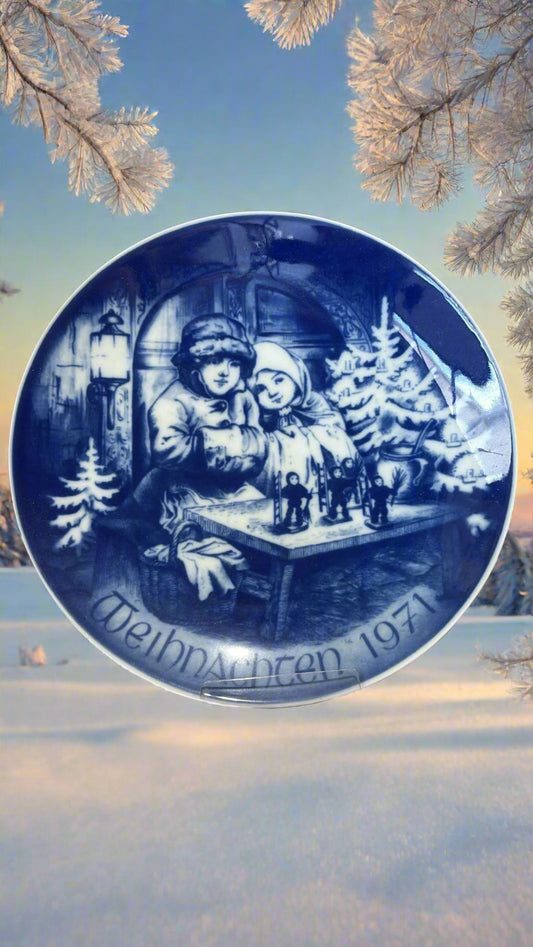 Porzellanteller Weihnachten 1971