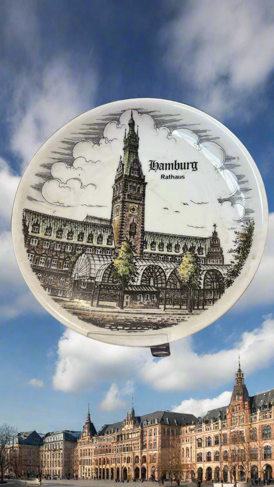 Porzellanteller Hamburg Rathaus