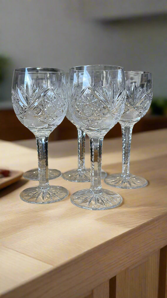 5 er Set Kristall Gläser ca. 15 cm