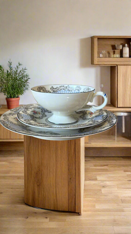 Porzellan Set Tasse, Untertasse,  Teller