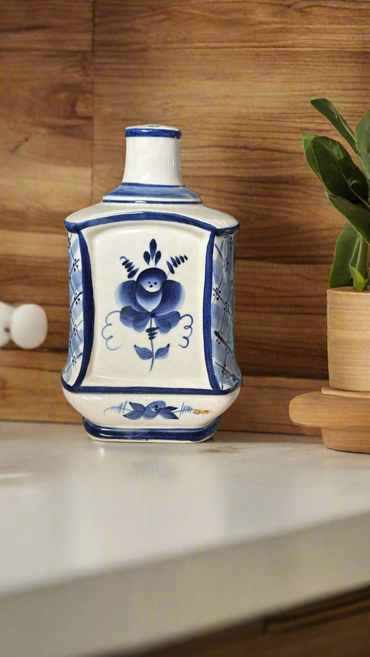 Porzellan Flasche im Gzhel-Stil ca. 14 cm