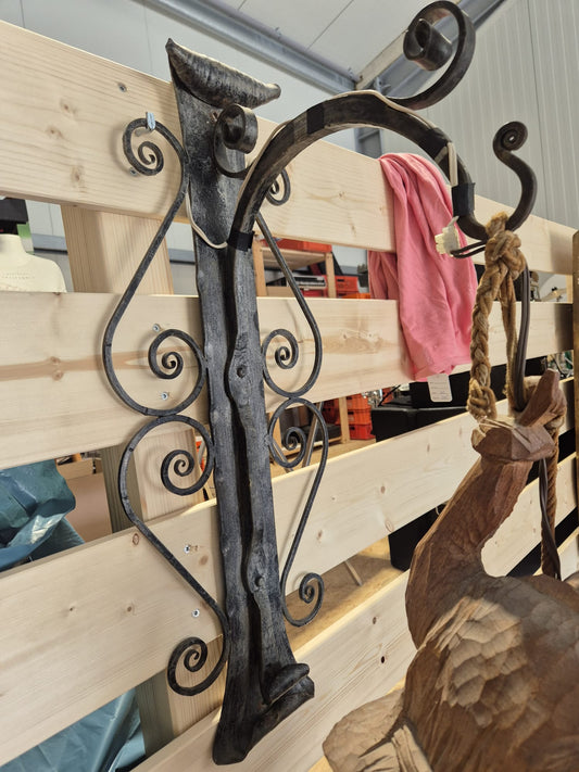 Hängelampe Pendelleuchte Holzfigur geschnitzt 52cm