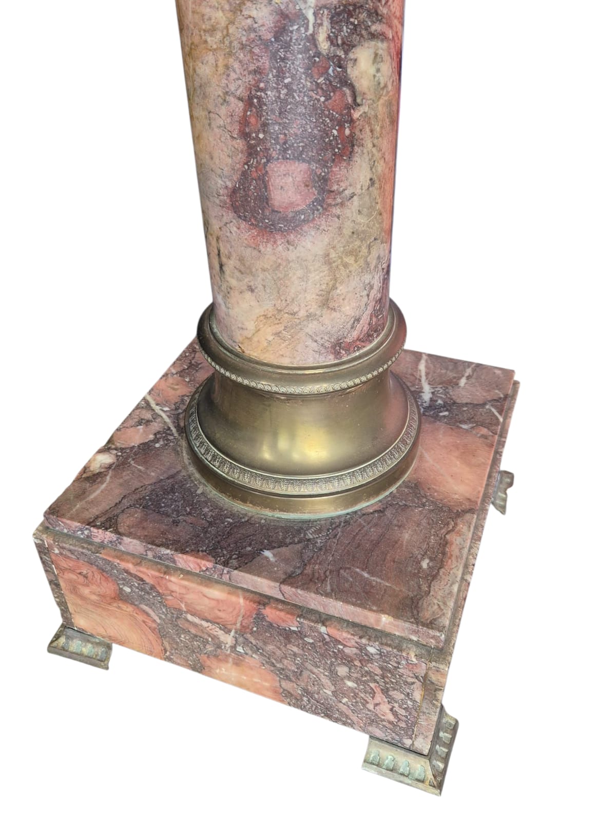 Marmorsäule mit Bronze, Vintage. Höhe 115cm