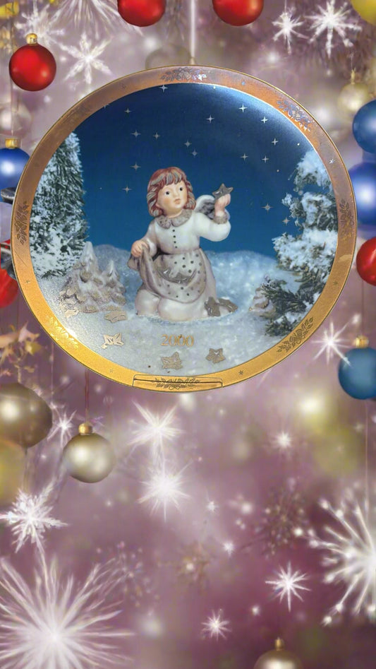 Weihnachtsteller mit Engel aus dem Jahr 2000