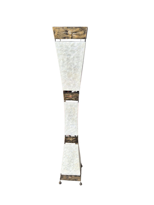 Stehleuchte Adrian, Capiz-Muscheln, Metall, Höhe 150cm