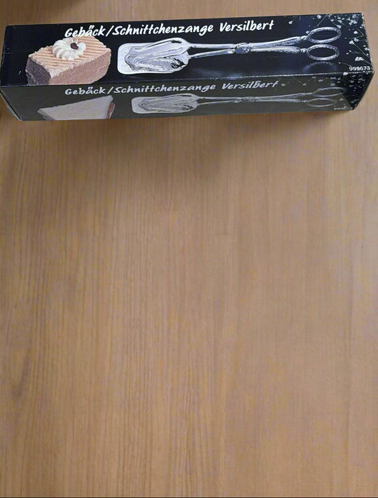 Versilberte Gebäckzange