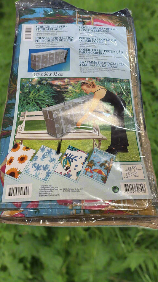 Schutzhülle für 4 Stuhlauflagen 125 x 50 x 32 cm